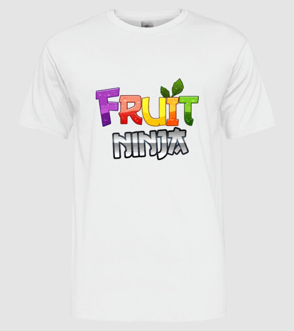 Fruit Ninja model alb pe tricou