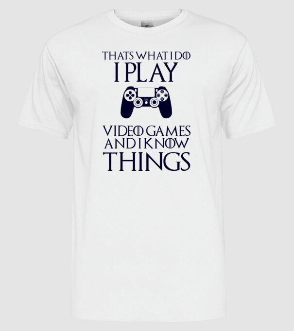 Gaming of Thrones model alb pe tricou