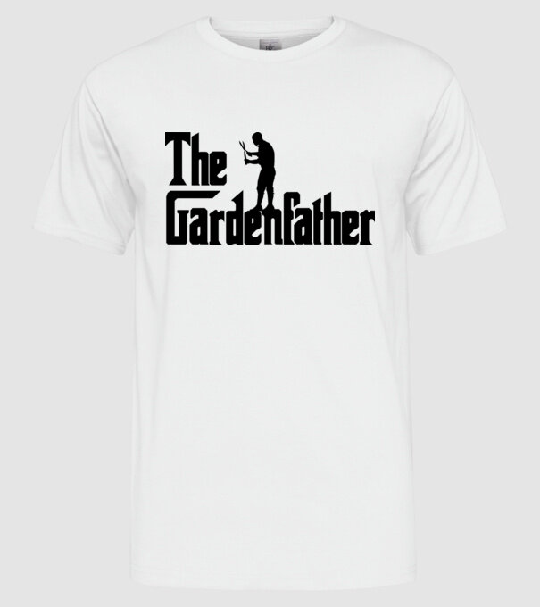 The Gardenfather model alb pe tricou