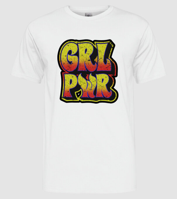 Girl power model alb pe tricou