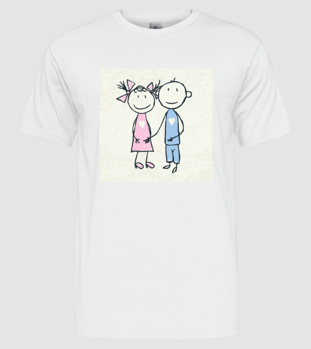 dragoste de copii model alb pe tricou