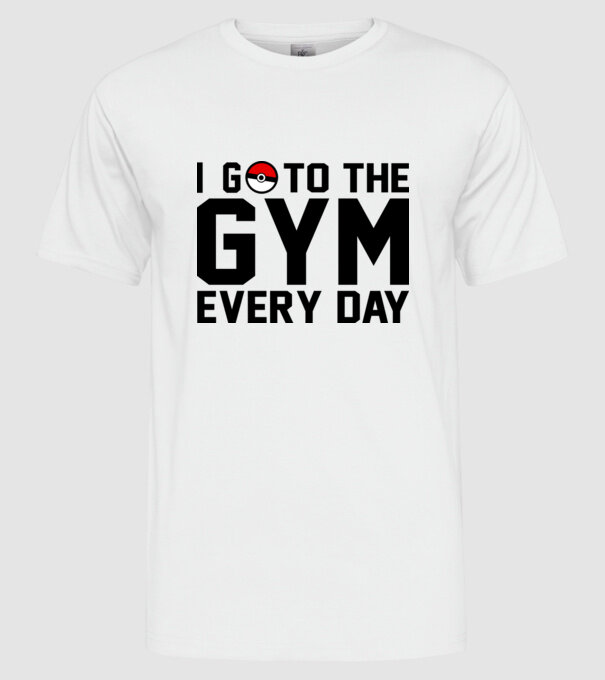 Gym every day model alb pe tricou