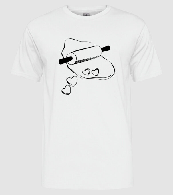 Inimă Frământată model alb pe tricou
