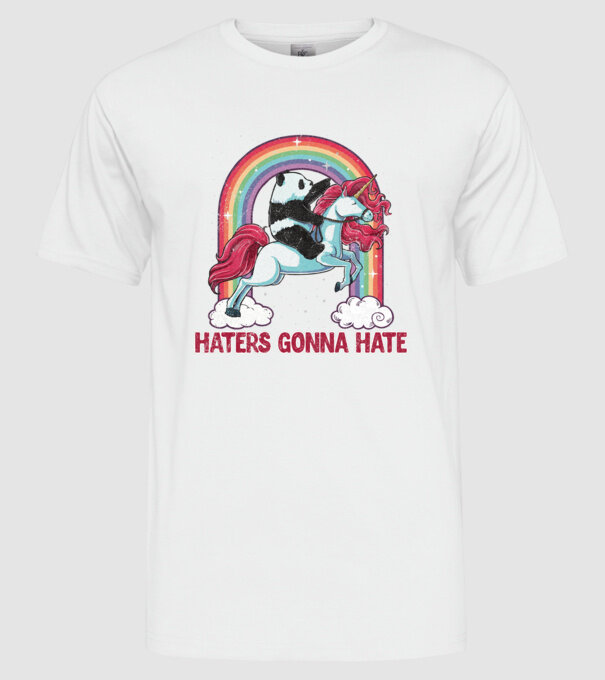 HATERS GONNA HATE model alb pe tricou