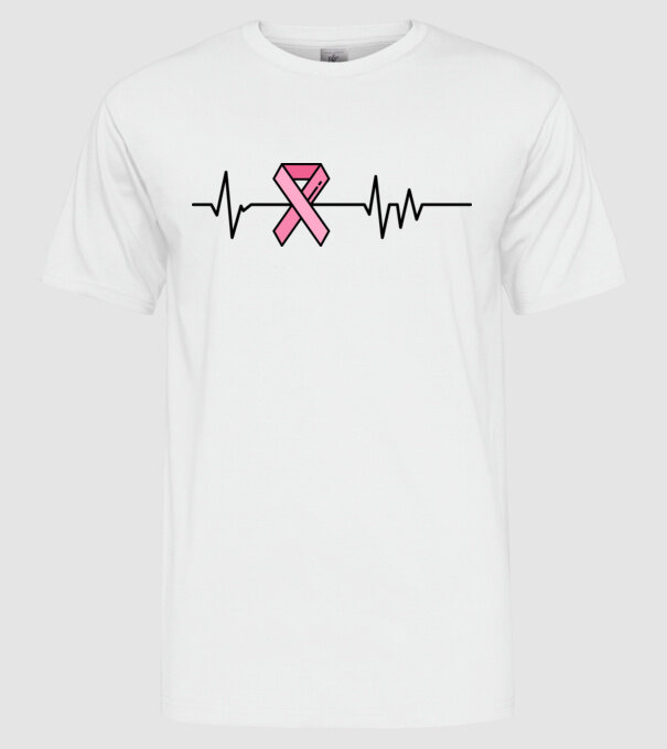 Heartbeat faith model alb pe tricou