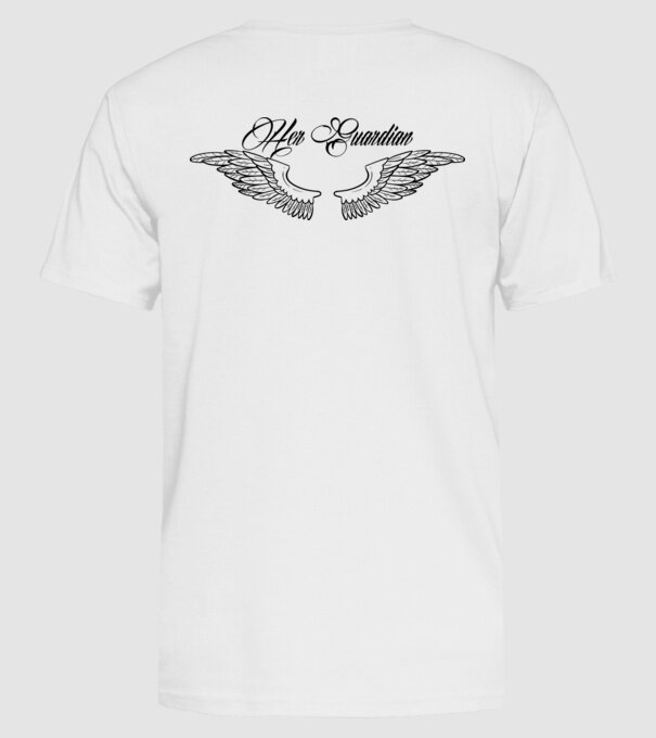 Her Guardian 2 model alb pe tricou