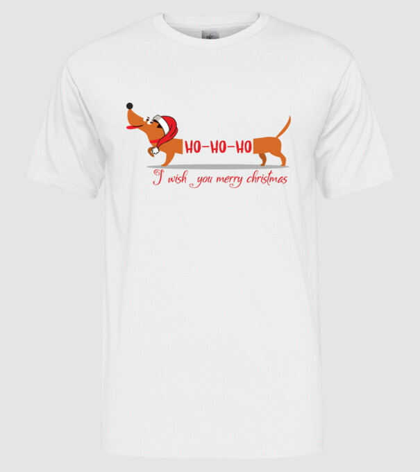 HoHoHo model alb pe tricou