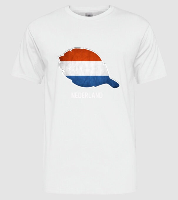 Steag olandez model alb pe tricou