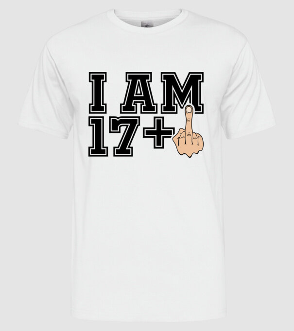 Funny Birthday I am 18 model alb pe tricou