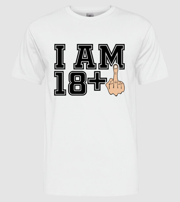 Funny Birthday I am 19 model alb pe tricou