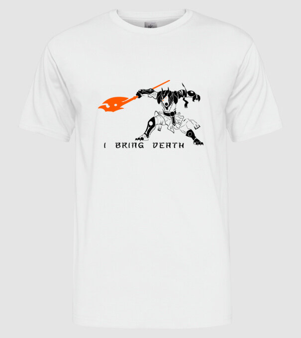 I bring death model alb pe tricou