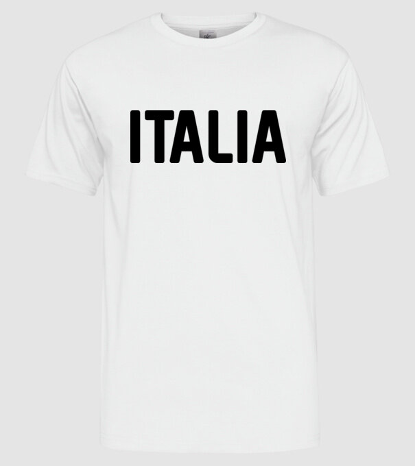 Italia model alb pe tricou