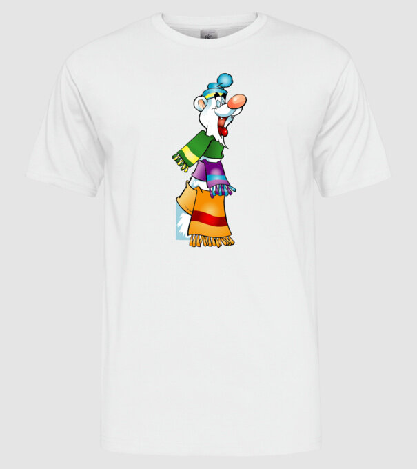urs polar model alb pe tricou