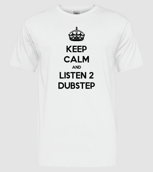 Keep Calm... model alb pe tricou