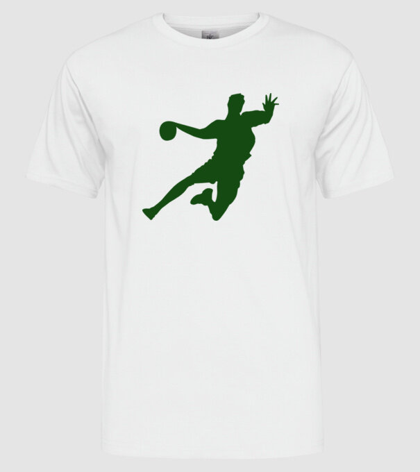Voleibalist model alb pe tricou