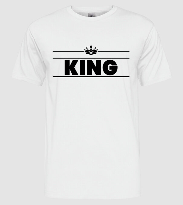 King model alb pe tricou