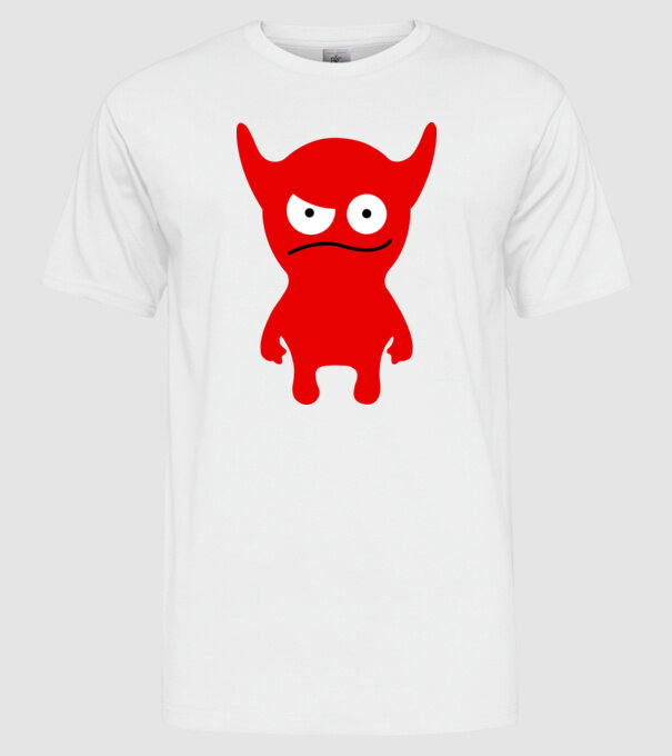 micul diavol model alb pe tricou