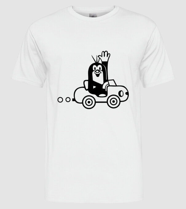 Cârtiță model alb pe tricou