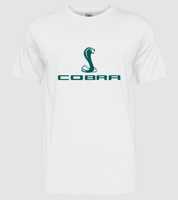 Cobra model alb pe tricou