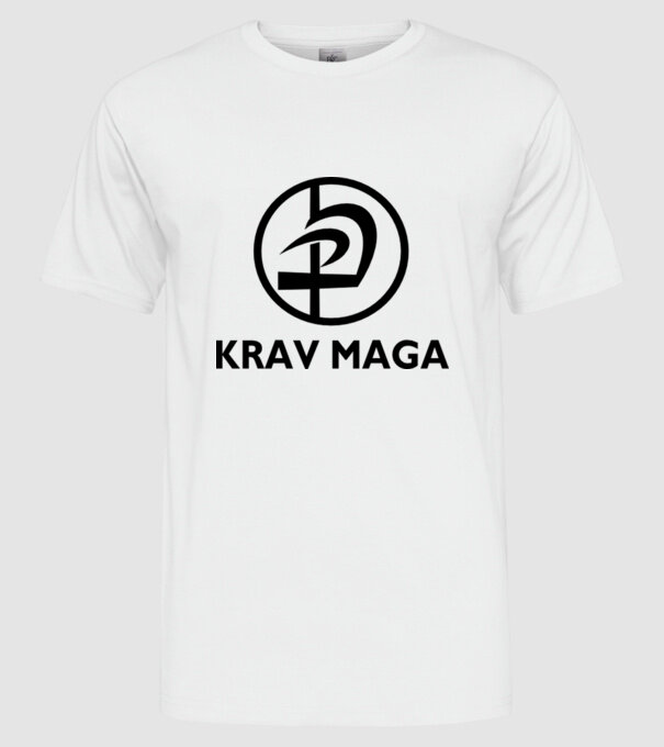 Kravmaga model alb pe tricou