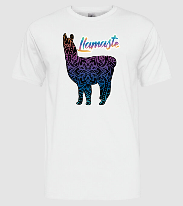 Lamaste color2 model alb pe tricou