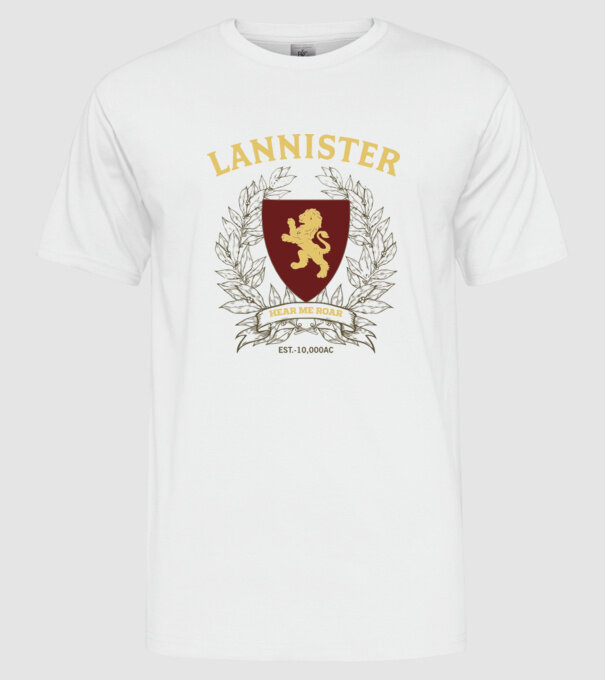Lannister model alb pe tricou