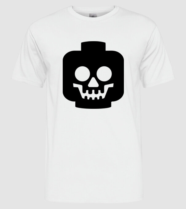 Lego Death Face.eps model alb pe tricou