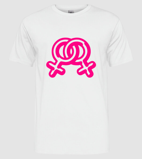 Lesbiene model alb pe tricou