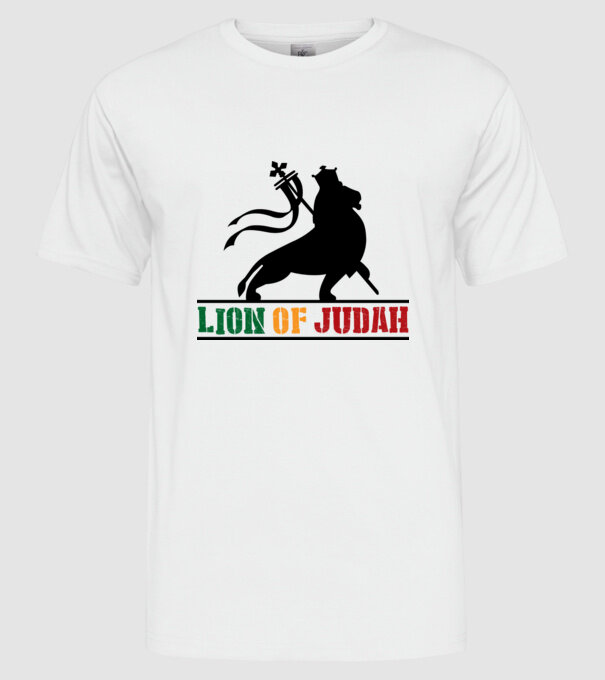 Lion Of Judah model alb pe tricou
