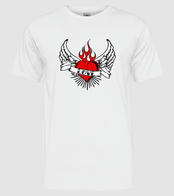 love model alb pe tricou