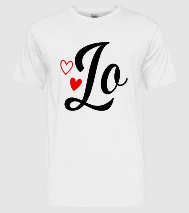 Cuplu LOVE model alb pe tricou