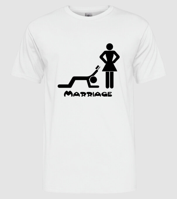 marriage model alb pe tricou