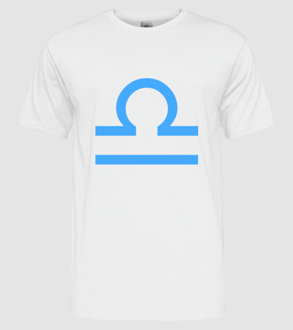 Libra Horoscope model alb pe tricou