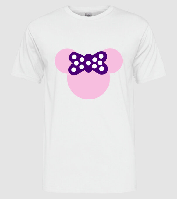 Minnie model alb pe tricou