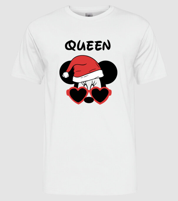 minnie santa queen model alb pe tricou