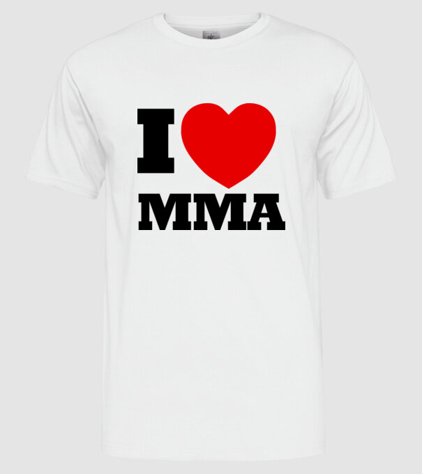 MMA LOVE model alb pe tricou