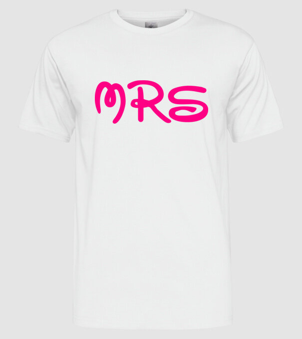 Mrs model alb pe tricou