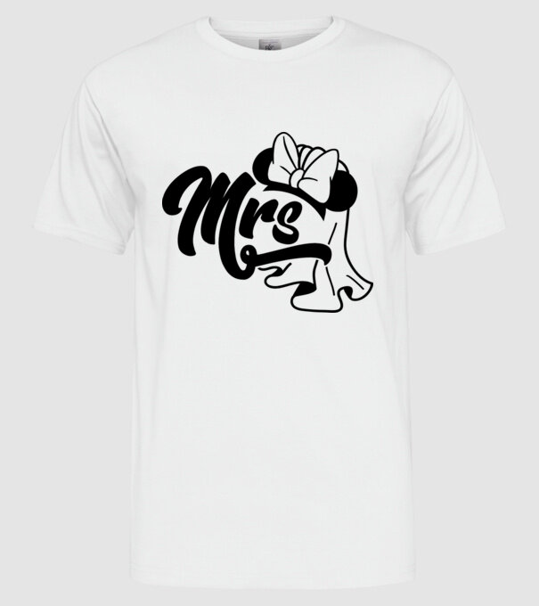 Mrs Mouse model alb pe tricou