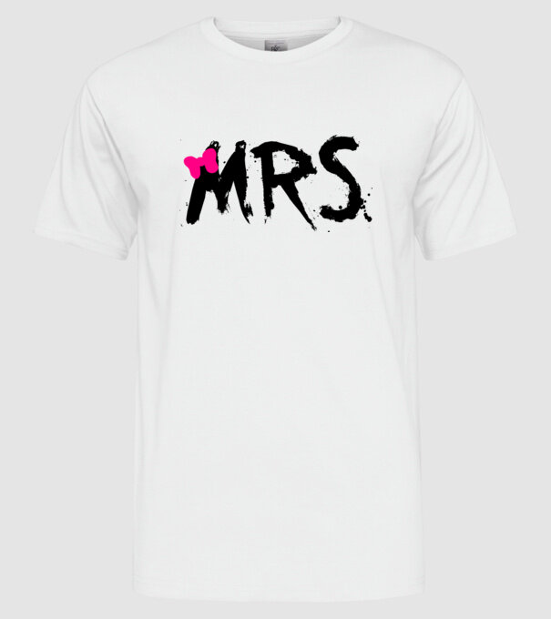 Mrs. model alb pe tricou
