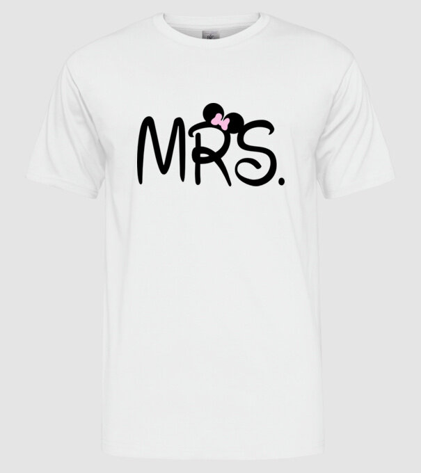 Mrs. model alb pe tricou