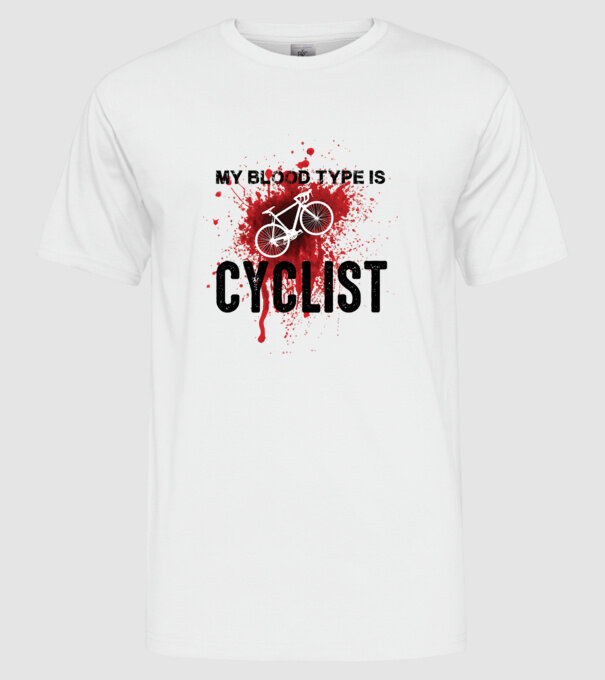 My blood type model alb pe tricou