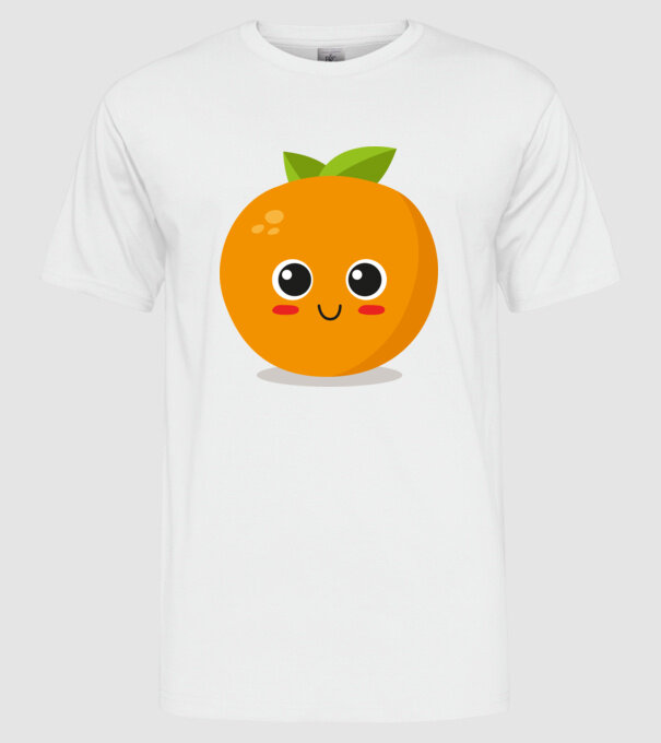 Portocală model alb pe tricou