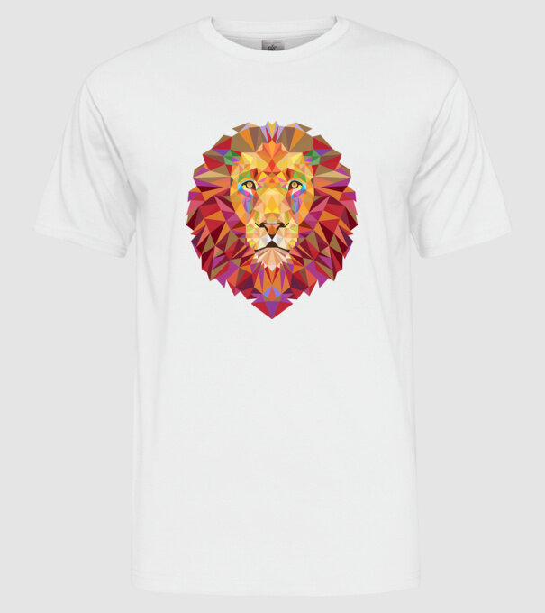 Leu design model alb pe tricou