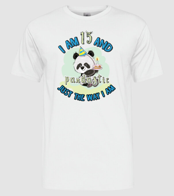 PANDASTIC 15 model alb pe tricou