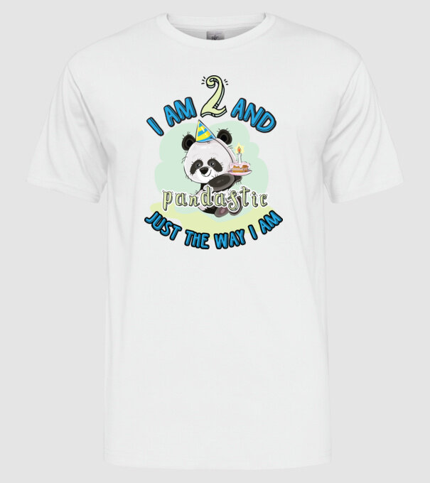 PANDASTIC 2 model alb pe tricou