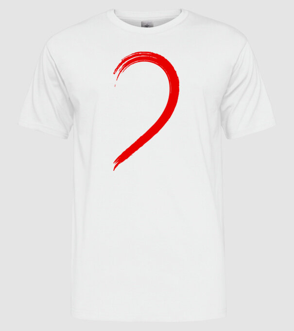Inimă pereche stânga model alb pe tricou