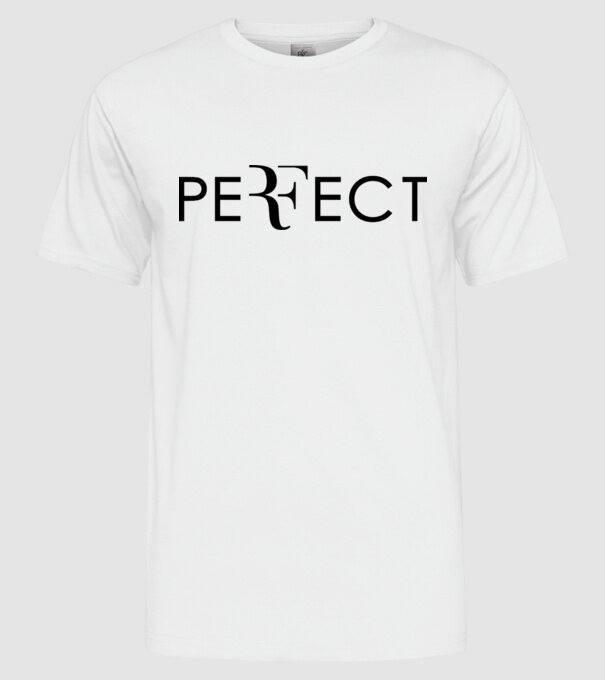 Perfect Federer model alb pe tricou