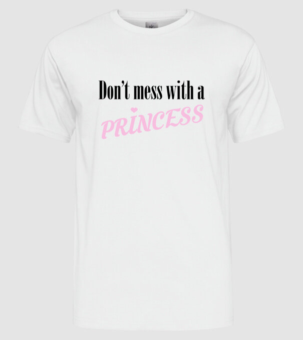 Princess model alb pe tricou
