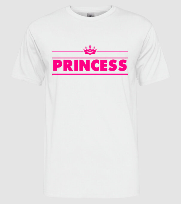Princess model alb pe tricou