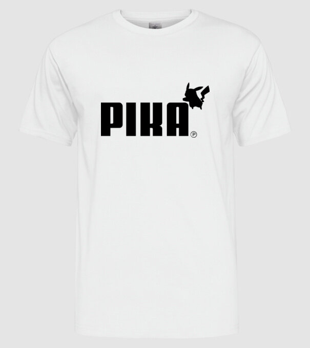 Puma Pikachu model alb pe tricou